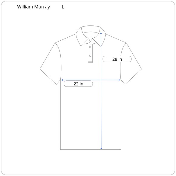 William Murray Golf Polo Shirt Mens Large PInk Heather Stretch Murray Chill - Picture 13 of 13